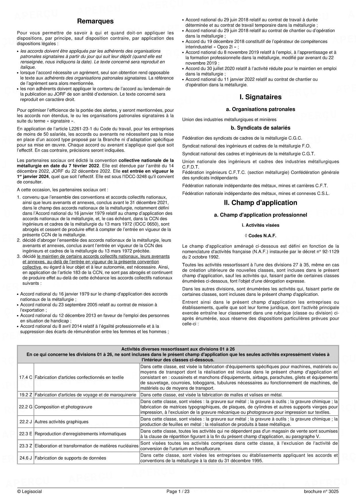 Convention Collective Métallurgie Ingénieurs Et Cadres Pdf