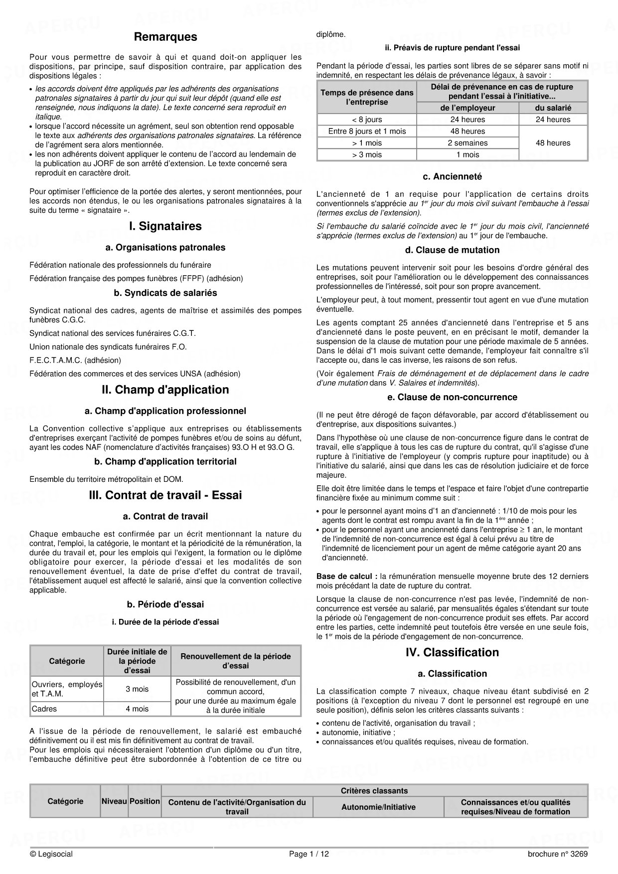 Convention Collective Nationale Des Pompes Funebres Du 1er