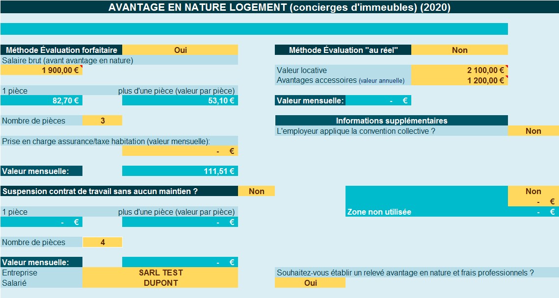 Comment chiffrer l’avantage en nature logement en 2020 des concierges d